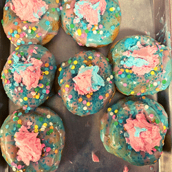 Cotton Candy Cake Donuts